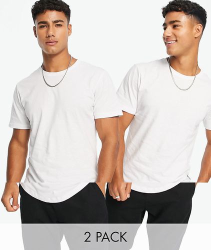 Confezione da 2 t-shirt taglio lungo con fondo arrotondato, colore - ONLY & SONS - Modalova