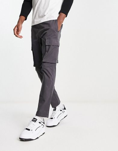 Pantaloni cargo affusolati grigi con elastico in vita - ONLY & SONS - Modalova