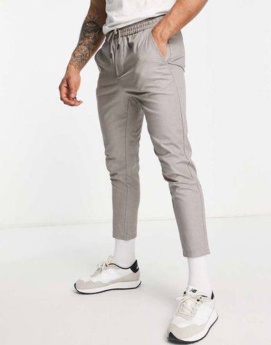 Pantaloni eleganti affusolati beige con coulisse in vita - ONLY & SONS - Modalova