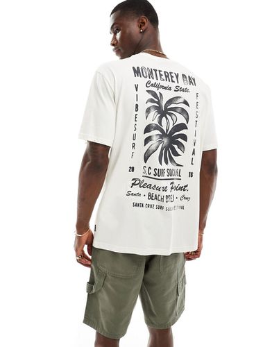 T-shirt comoda nera con stampa sul retro di pianta di palma - ONLY & SONS - Modalova