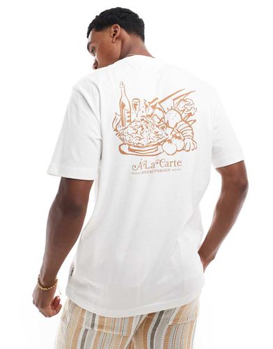 T-shirt comoda sporco con stampa "A la carte" sul retro - ONLY & SONS - Modalova