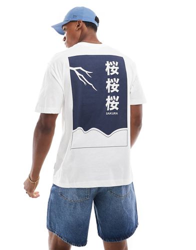 T-shirt comoda sporco con stampa giapponese - ONLY & SONS - Modalova