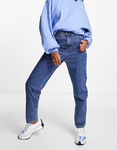 Jeans dritti a vita alta in cotone - MBLUE - Object - Modalova