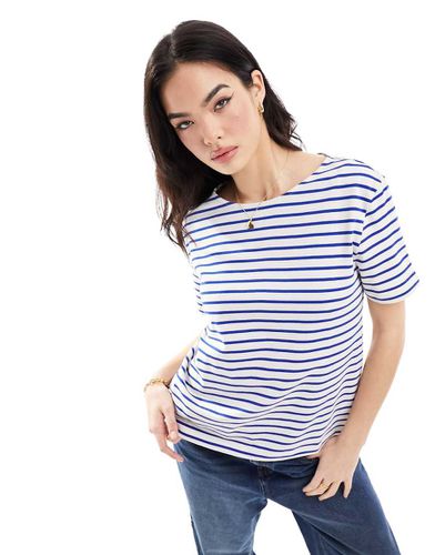 T-shirt a maniche corte a righe blu navy e bianche - Other Stories - Modalova