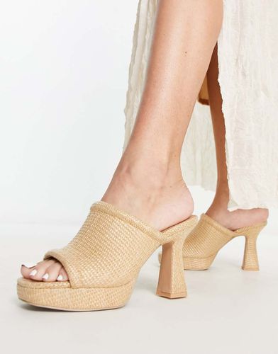 Scarpe con tacco e plateau in paglia beige - Other Stories - Modalova