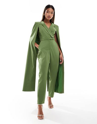 Tuta jumpsuit sartoriale con mantella - Lavish Alice - Modalova