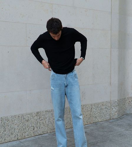 X Isaac Hudson - Jeans classici a gamba dritta lavaggio azzurro - Labelrail - Modalova