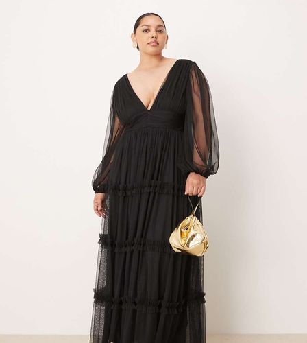 Robe longue style bohème à volants - Lace & Beads Plus - Modalova