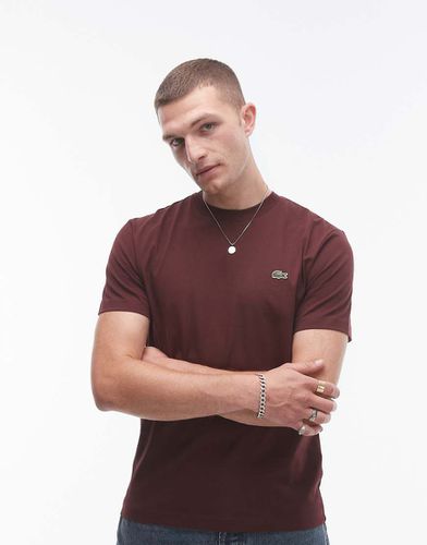 T-shirt bordeaux con logo - Lacoste - Modalova