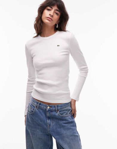 T-shirt côtelé à manches longues - Lacoste - Modalova