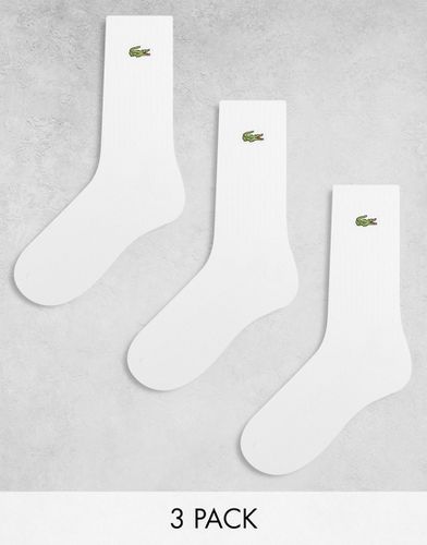 Confezione da 3 paia di calzini bianchi con logo - Lacoste - Modalova