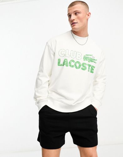 Lacoste - Felpa bianca ampia-Bianco - Lacoste - Modalova