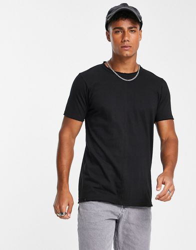 T-shirt squadrata nera con cuciture divise - Le Breve - Modalova
