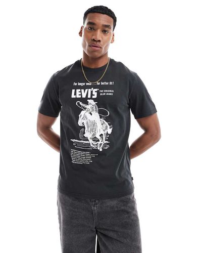 Archive Longer Wear - T-shirt comoda nera con stampa - Levi's - Modalova