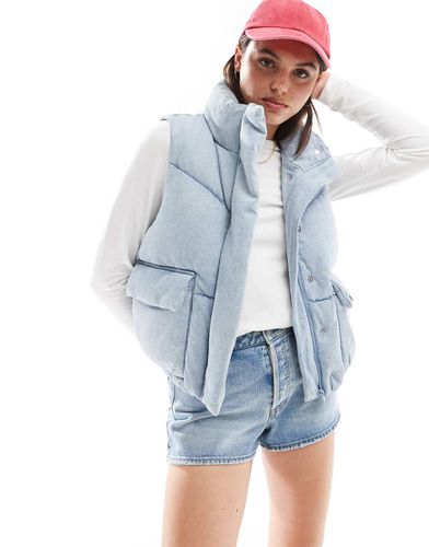 Gilet in denim imbottito stile western azzurro - Levi's - Modalova