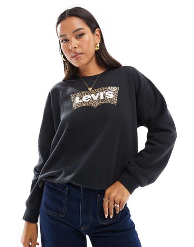 Everyday - Felpa nera con logo batwing maculato - Levi's - Modalova