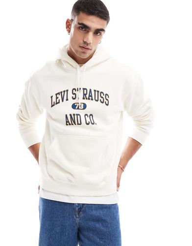 Felpa con cappuccio comoda crema con logo stile college - Levi's - Modalova