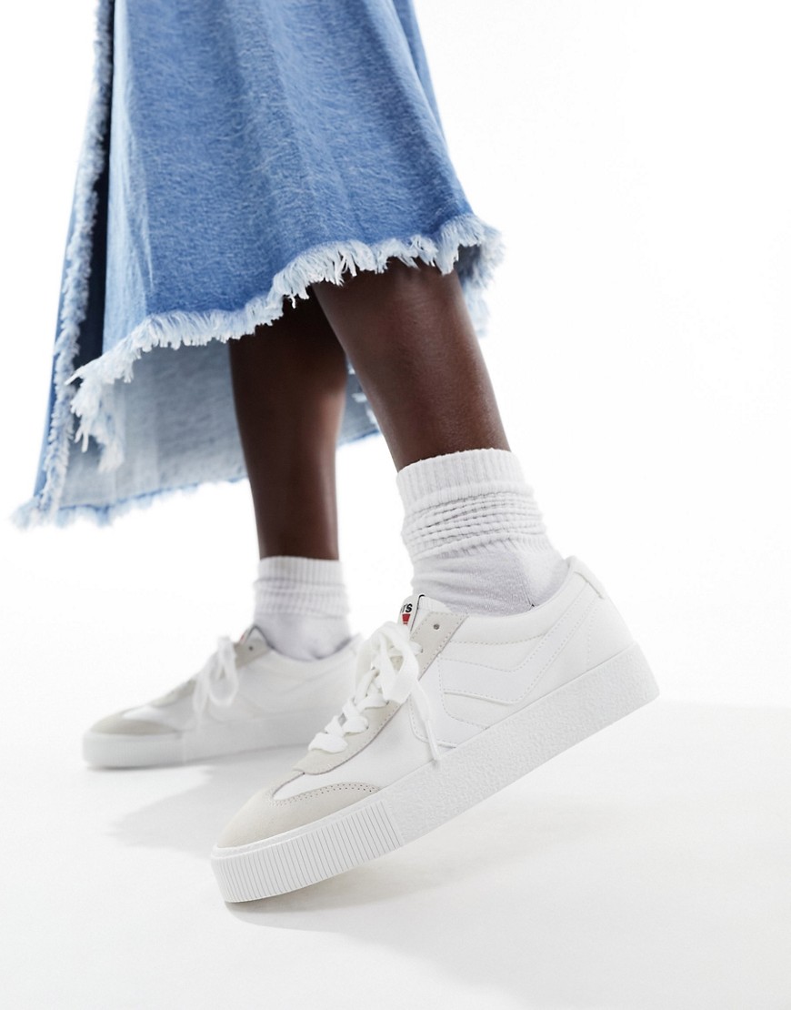Sneakers in camoscio color crema con logo - Levi's - Modalova