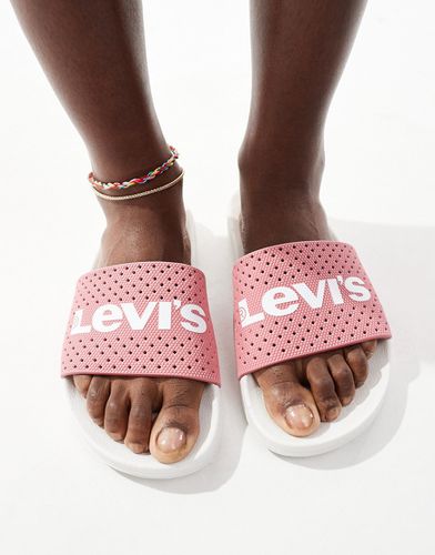 Levi's - Sliders rosa con logo - Levi's - Modalova