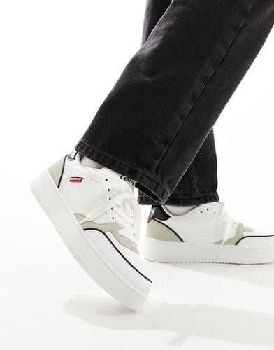 Paige - Sneakers in pelle color e crema con etichetta rossa del logo - Levi's - Modalova