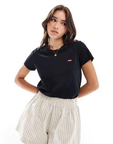 Perfect - T-shirt nera con logo batwing piccolo - Levi's - Modalova