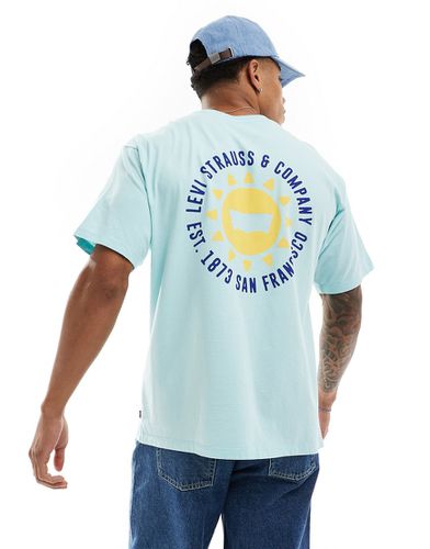 T-shirt chiaro con stampa di sole e logo al centro e sul retro - Levi's - Modalova