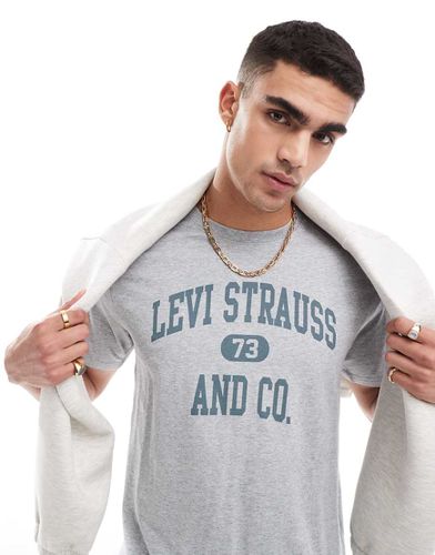 T-shirt comoda mélange con logo stile college - Levi's - Modalova