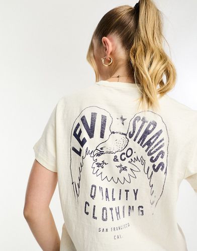 T-Shirt color crema con stampa sul retro - Levi's - Modalova