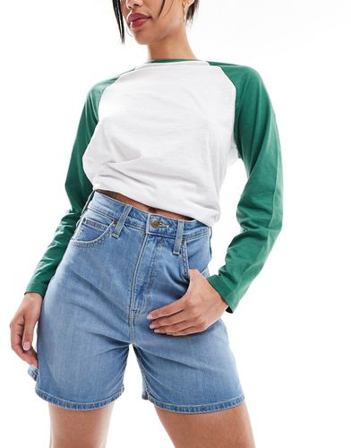 Stella - Pantaloncini di jeans a vita alta azzurri - Lee Jeans - Modalova