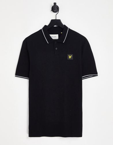 Polo casual nera con toppa con logo - Lyle & Scott - Modalova