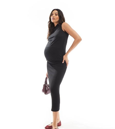 Mamalicious Maternity - Gonna lunga mix & match nera in jersey morbido in coordinato - Mama.licious - Modalova