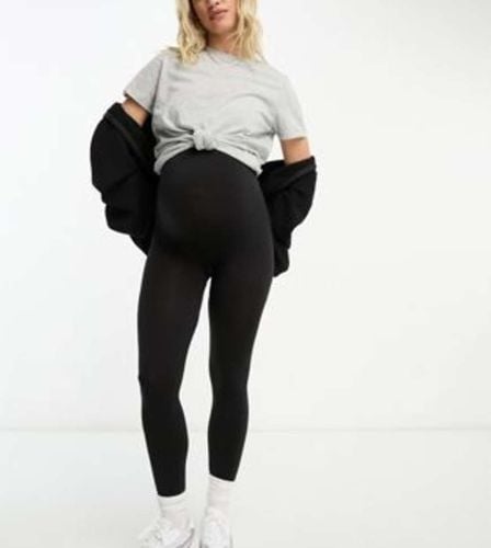 Mamalicious Maternity - Leggings neri senza cuciture - Mama.licious - Modalova