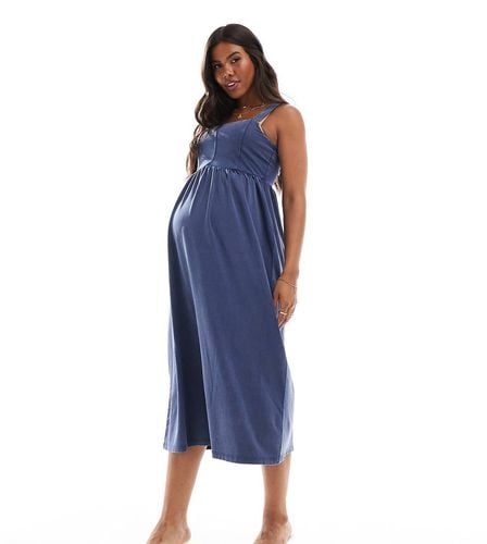 Mamalicious Maternity - Vestito midi a canottiera in jersey slavato - Mama.licious - Modalova