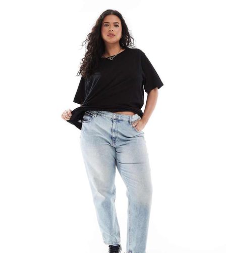 Curve - Mom jeans comodi azzurri - Mango - Modalova