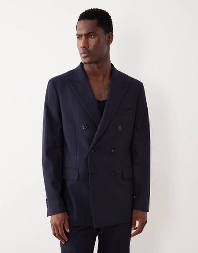 Blazer d'ensemble ajusté et élégant à double boutonnage - marine - Mango - Modalova