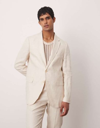 Blazer d'ensemble en lin - Beige clair - Mango - Modalova