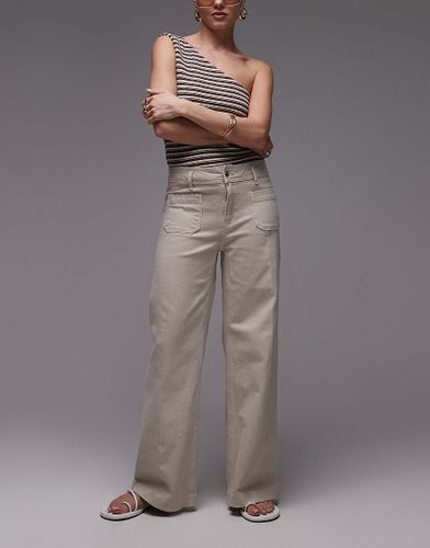 Jessie - Jean droit avec poches devant - Écru - Mango - Modalova