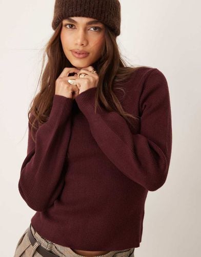 Maglione accollato bordeaux - Mango - Modalova