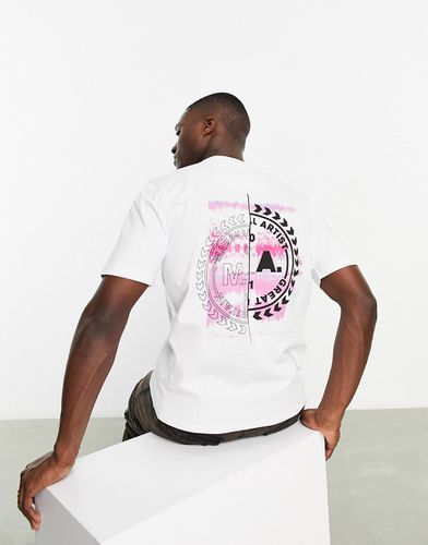 Surface To Air - T-shirt bianca con stampa sul retro - Marshall Artist - Modalova