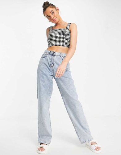 Crop top pied de poule monocromatico - Miss Selfridge - Modalova