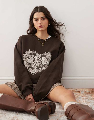 Maglione oversize con stampa di angeli - Miss Selfridge - Modalova