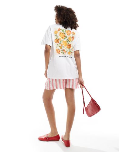 T-shirt oversize con stampa di fiori - Miss Selfridge - Modalova