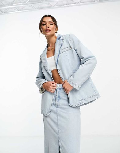 Blazer in denim lavaggio azzurro - NA-KD - Modalova