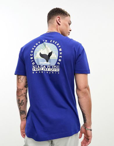 Hill - T-shirt con stampa sul retro - Napapijri - Modalova