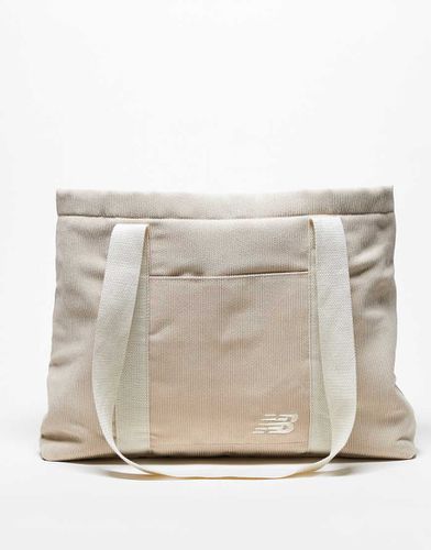 Borsa shopping beige in velluto a coste - New Balance - Modalova