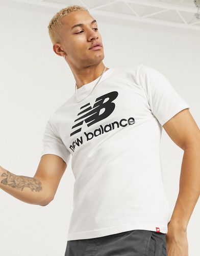 T-shirt bianca con logo grande - New Balance - Modalova
