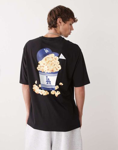 LA Dodgers - T-shirt oversize à imprimé nourriture - Noir - New Era - Modalova