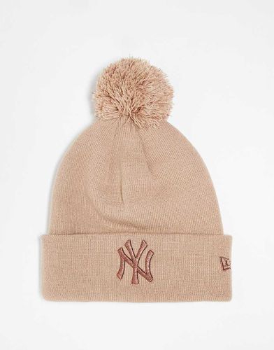 New York Yankees - Berretto beige con logo metallizzato - New Era - Modalova