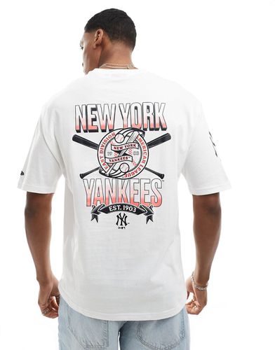 New York Yankees - T-shirt bianca con grafica stile baseball - New Era - Modalova