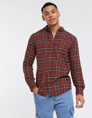 Camicia di flanella rossa a quadri - New Look - Modalova